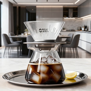 Ray星影手冲咖啡套装 过滤器家用咖啡壶手冲咖啡器具 v60滤杯滴滤式