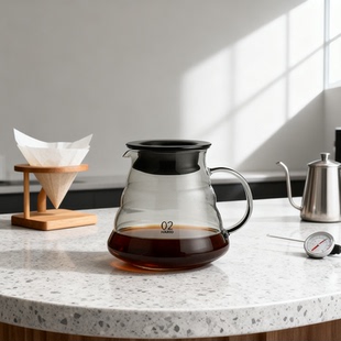 HARIO日本玻璃手冲壶咖啡云朵分享壶v60滤杯手冲咖啡壶聪明杯套装