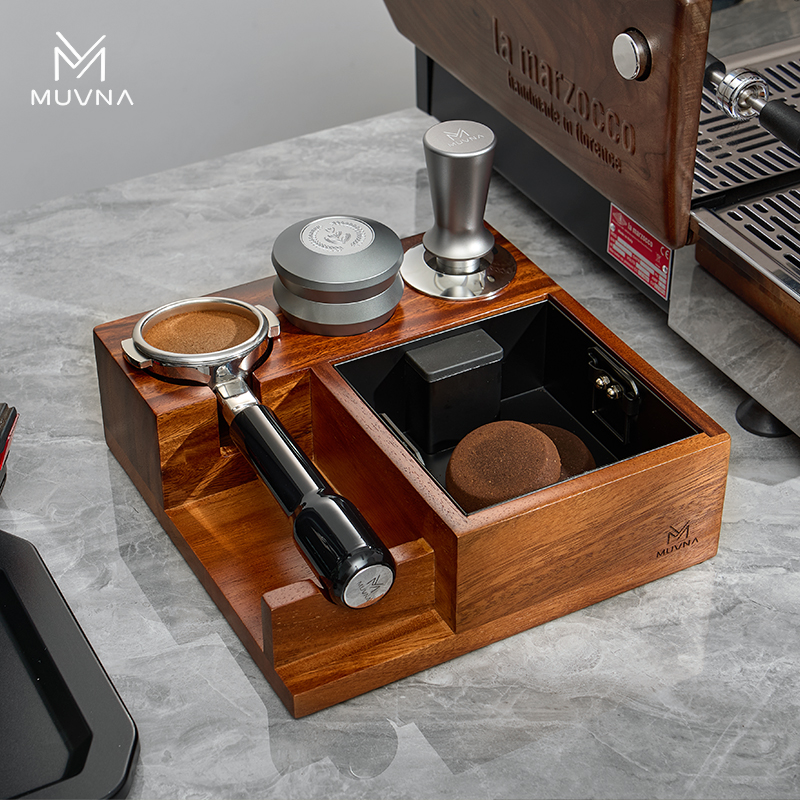 MUVNA慕威纳 咖啡压粉座51/53/58mm布粉压粉器底座手柄支架敲渣盒