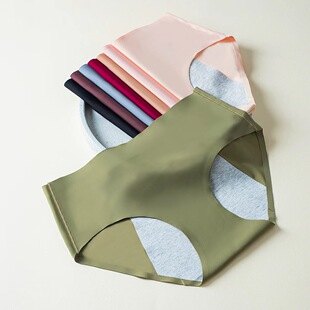 大码中腰前后防漏卫生裤女士月经期三层防侧漏内裤无痕冰丝生理裤