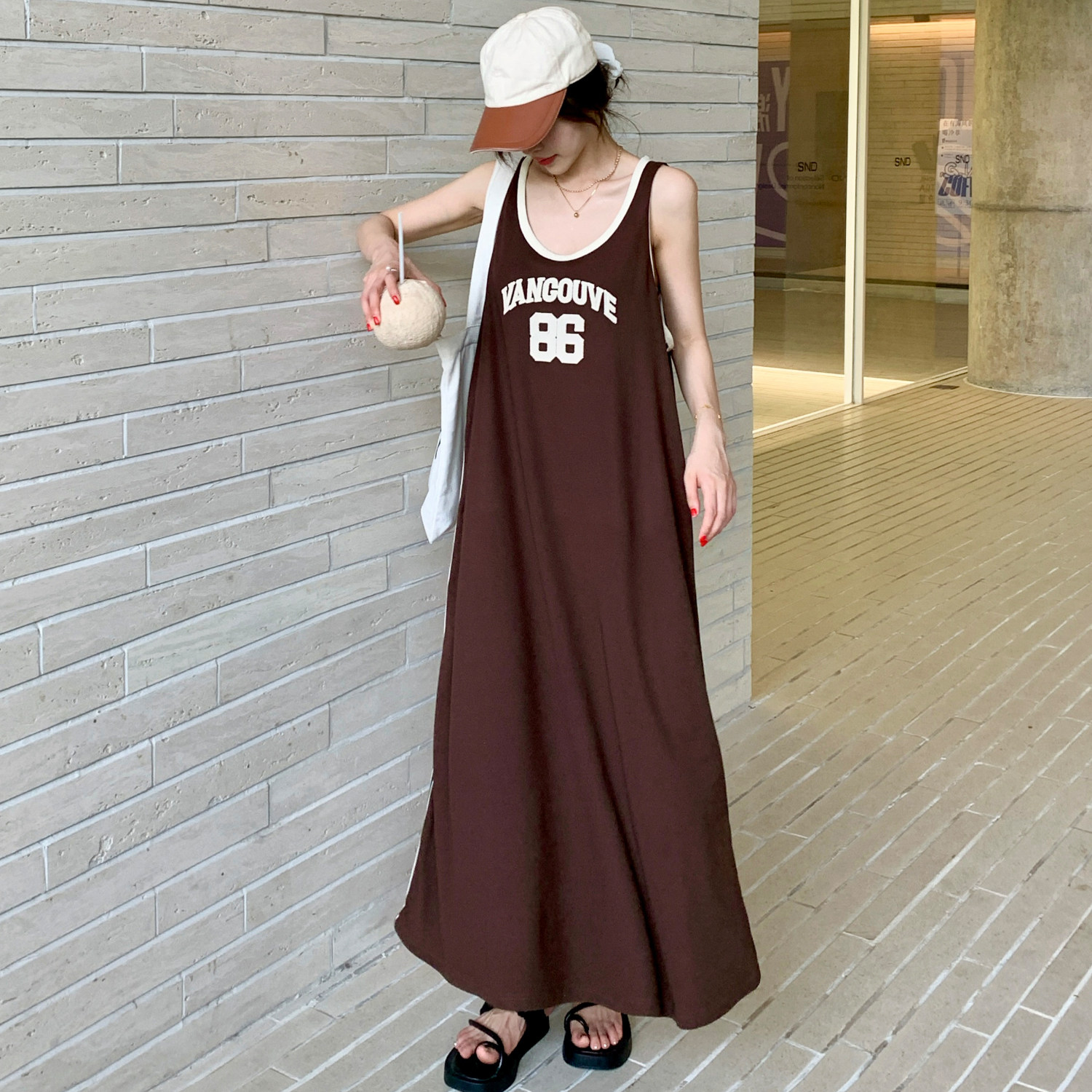 及踝连衣裙高个子吊带背心裙女外穿2026夏季新款胖mm大码女装T裙