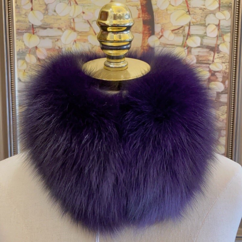 冬季新品时尚狐狸毛皮草围脖毛领磁铁搭扣款加厚整皮保暖多色可选