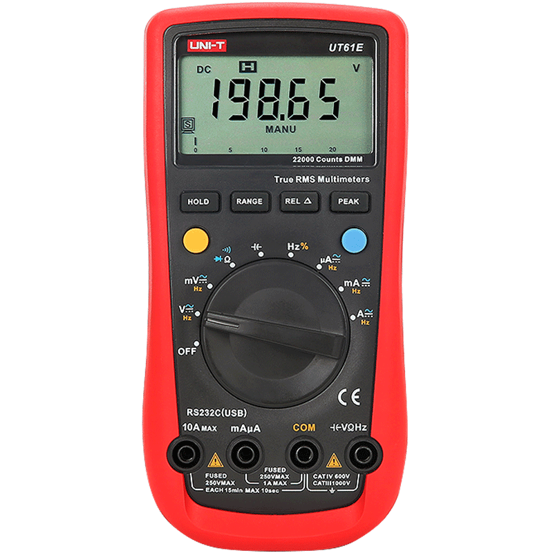 自动量程优利德万用表ut61e高精度四位半数字万用表数字表测电容 至佳品网