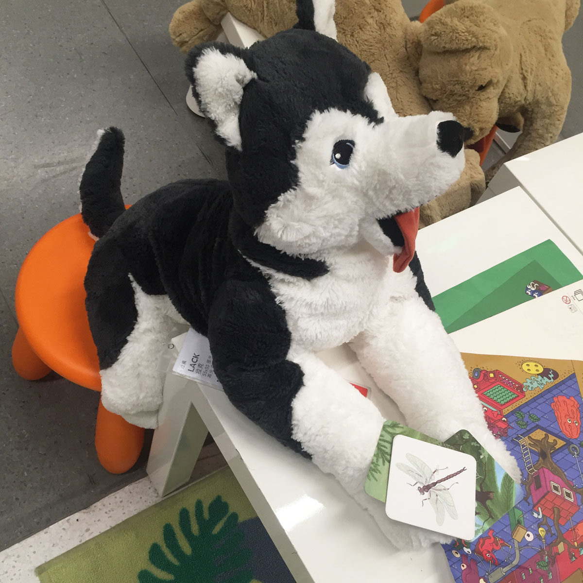 IKEA宜家 里夫利 毛绒玩具 狗 哈士奇 西伯利亚爱斯基摩犬 礼物