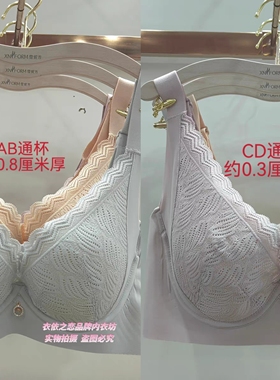 雪妮芳312511/312512软钢圈AB/CD通杯无痕蚕丝养护聚拢侧收文胸
