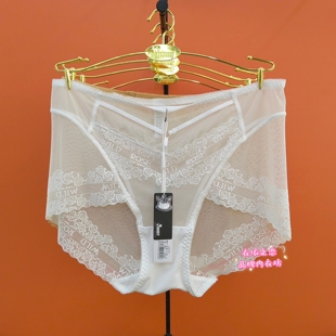 简丝蕾00761中高腰蕾丝时尚性感透明网纱包臀纯棉底档舒适内裤