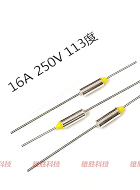 电热熔断保护管金属温度保险丝 16A 250V BF113X TF113度 RY113℃