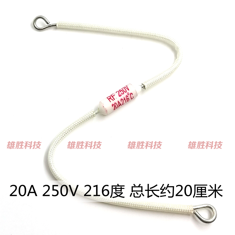 大功率电饭锅煲陶瓷温度保险丝管热熔断器RF216℃ 20A 250V 216度
