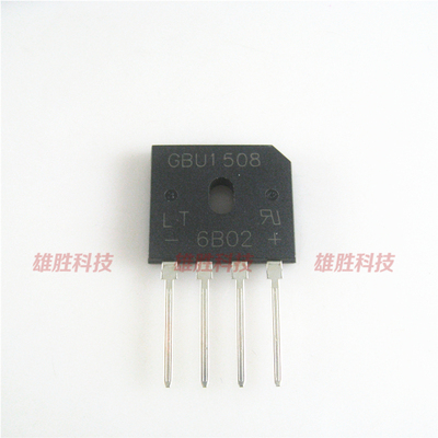 〖全新原装〗GBU1508 整流桥堆 扁桥 电子元器件 15A 800V DIP-4