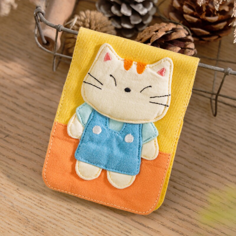 可爱啵啵猫 620081 可爱猫咪日韩纯棉布艺驾驶证套三卡位卡包