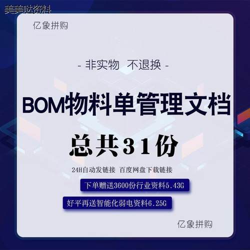 BOM物料清单管理文档 BOM分层编码搭建PPT Excel表格文档素材