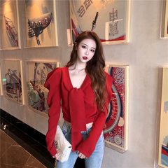 New year's red long sleeve shirt with real price