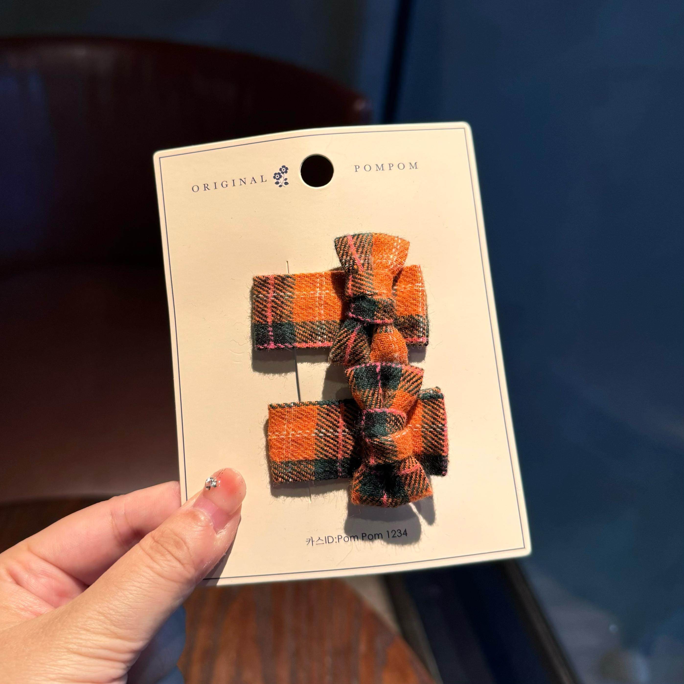 【清仓】韩国original pom pom彩色布艺格纹蝴蝶结鸭嘴夹发夹发卡,童装/婴儿装/亲子装,发饰,淘宝优惠券,粉丝福利购,淘宝优惠卷