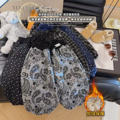 幼珊女童加绒裤子秋冬款一体绒卫裤加厚2025新款保暖长裤【晴晴】