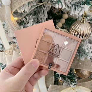 国内柜台3CE/三熹玉九色纷呈眼影裸粉奶茶8.5g橘棕盘哑光透明烟粉