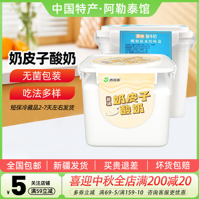 西域春奶皮子酸奶2斤装方桶