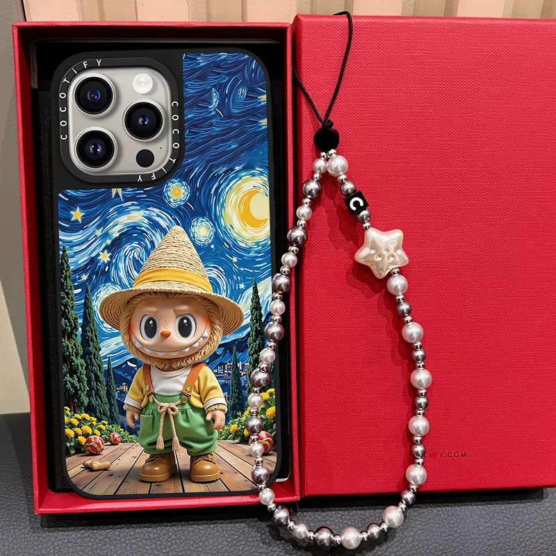 CASE同款新品联名梵高绿衣拉布布适用苹果iPhone手机壳16promax保护套15plus全包14pro防摔13磁吸12全包镜面