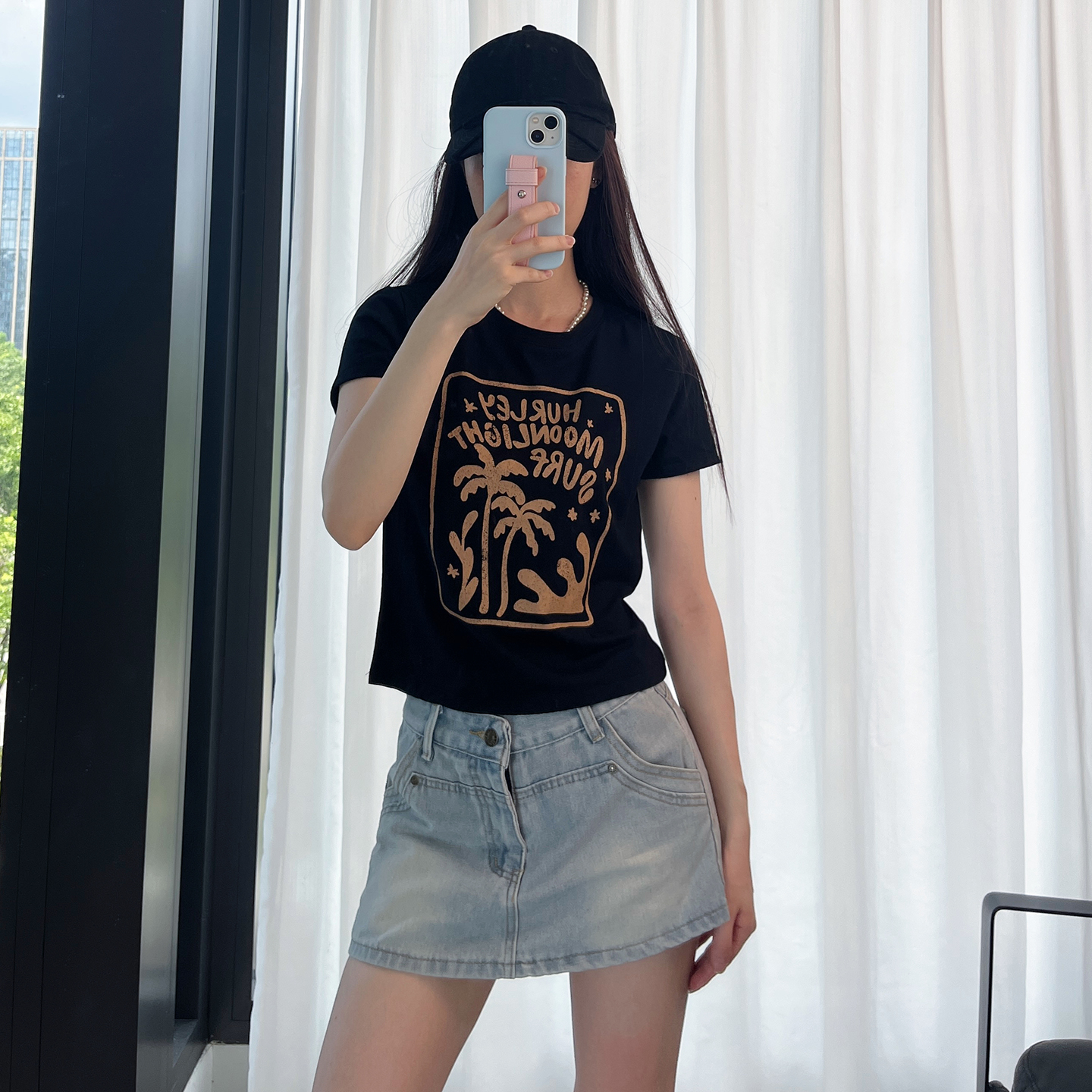 【艺术沙滩风】美国出口原单 夏装新款 超柔软透气薄款短款T恤 女