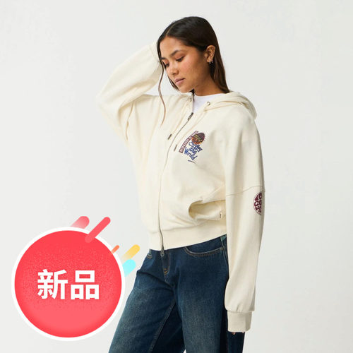 【超级牛货】澳洲出口原单R家 毛圈纯棉宽松拉链连帽卫衣外套 女