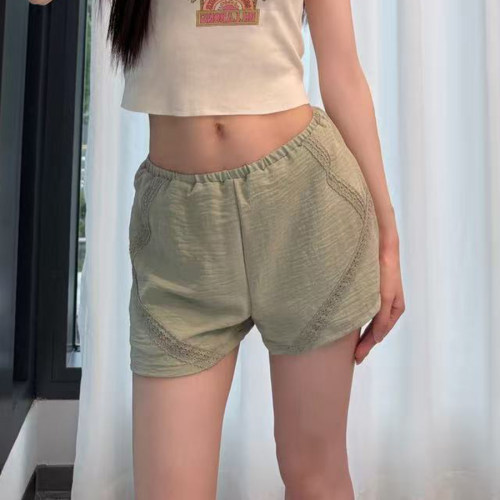 【超高性价比】外贸出口纯元 夏装新款 纯色清凉低腰短裤热裤 女