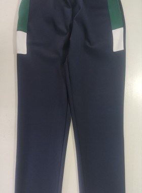 可定做中小学生男女校裤藏蓝色长裤墨绿白色宽条纹松紧腰散口有兜