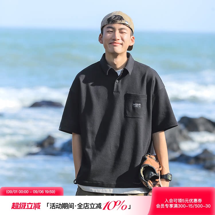 吕小虎假两件日常休闲短袖polo衫图片