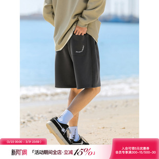 运动五分裤 松紧腰抽绳卫裤 男夏季 吕小虎重磅310g珠地面料透气短裤