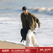 衬衫 男生春季 美式 吕小虎水洗长袖 口袋工装 衬衣男基础通勤外套衣服