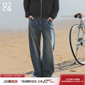 2026春季 耐磨长裤 水洗弯刀牛仔裤 阔腿直筒裤 子 男美式 吕小虎ACTUP
