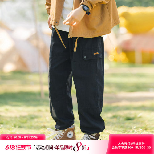 日系潮牌工装束脚裤百搭休闲裤男