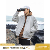 高级感工装 吕小虎美式 新款 外衣春季 上衣棒球服外套 飞行员夹克男士