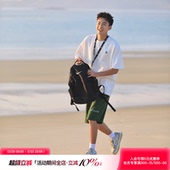 潮牌原创男装 吕小虎简约刺绣防皱短袖 夏季 男款 开叉白色上衣 t恤衫