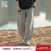 春季 青少年灰色运动裤 垂感阔腿弯刀卫裤 休闲裤 男美式 吕小虎ACTUP