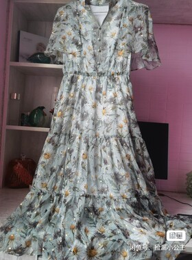 28马克华非全新吊牌齐全温柔轻奢优雅淑女连衣裙松紧腰