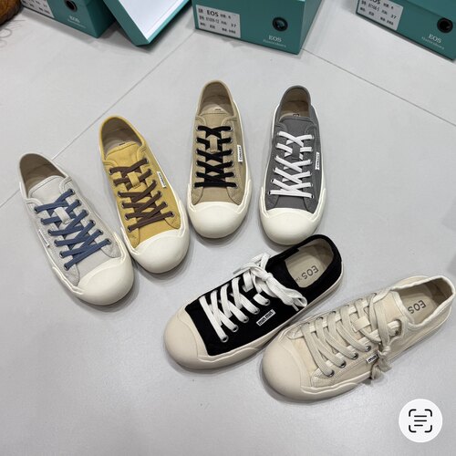 EOS新款透气低帮小众韩系潮流帆布鞋女超软小白鞋81009-12