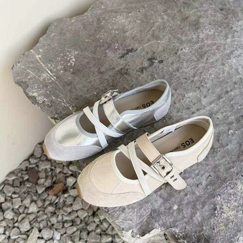 2639-3 EOS春季新款韩版芭蕾风魔术贴玛丽珍鞋女平底单鞋百搭休闲