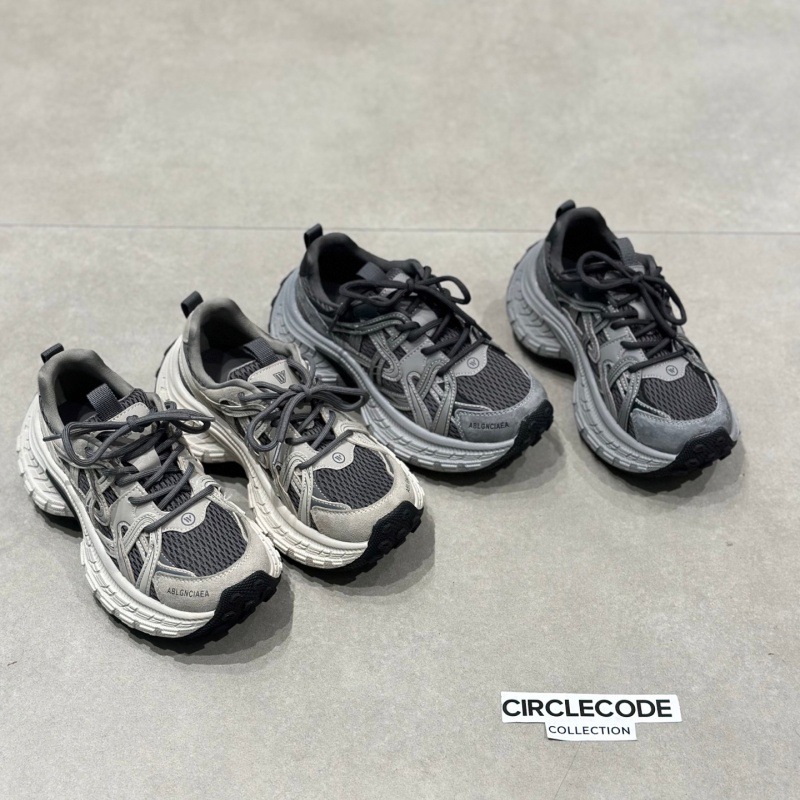 IG真皮厚底老爹鞋女秋冬新款小个子增高网面透气运动休闲鞋