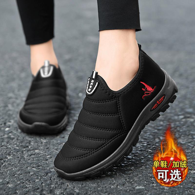 软底不累脚加绒保暖妈妈鞋