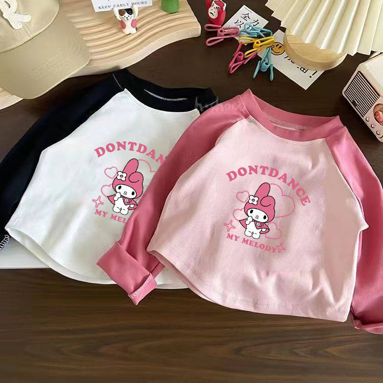 儿童长袖纯棉新款中小童2024秋季卡通男女童圆领插肩印花上衣T恤,童装/婴儿装/亲子装,T恤,淘宝优惠券,粉丝福利购,淘宝优惠卷