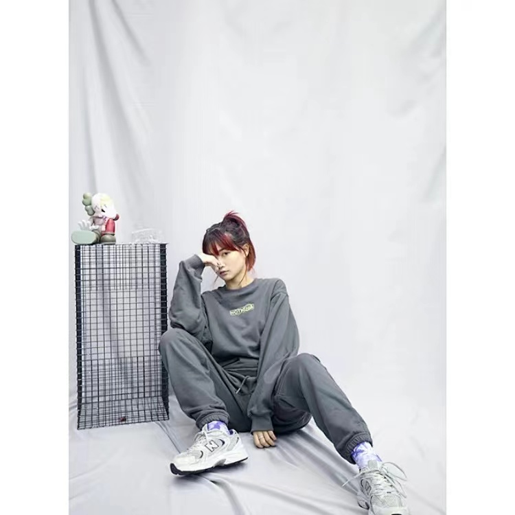 【Nothing潮流】灰色套装 秋冬季运动卫衣卫裤
