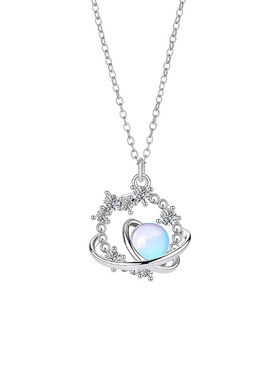 宇宙星球项链女气质时尚网红通勤不锈钢锁骨链新款潮流链子