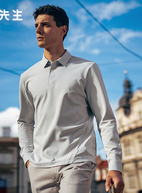 MrBu布先生时尚分割拼接长袖男2025秋冬款运动吸湿速干t恤BT16862