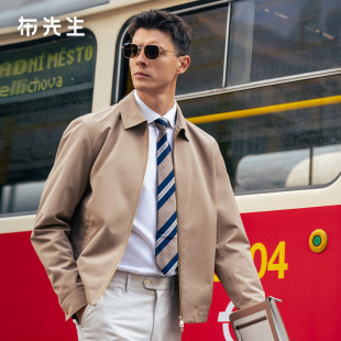 MrBu布先生翻领袢扣商务夹克衫 插袋防风外套BT16921 男2025秋冬款
