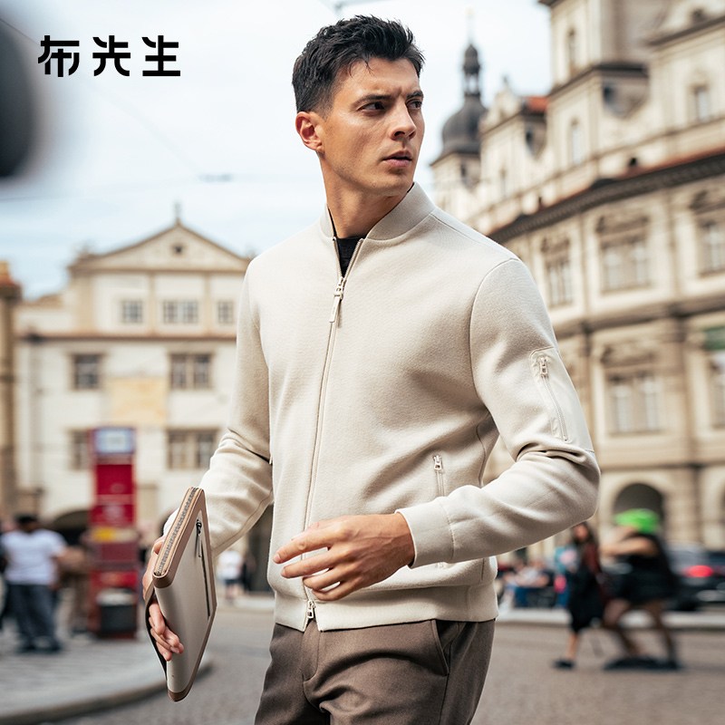 MrBu布先生经典棒球服多口袋2025秋冬款双面羊毛夹克外套BT16965