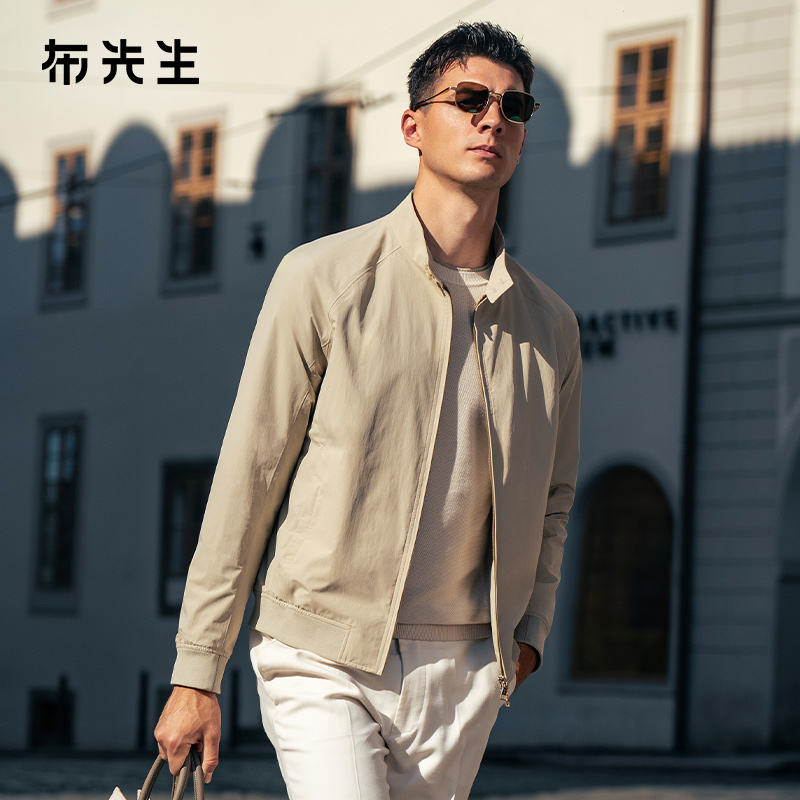 MrBu布先生哈灵顿立领夹克衫男2025秋冬款插肩袖防水外套BT16928