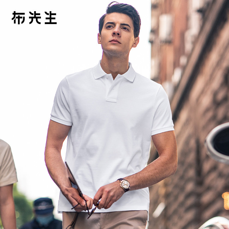MrBu布先生夏季短袖两粒扣POLO衫图片