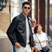 MrBu布先生机车风翻领拉链皮衣2025秋冬新款 纯羊皮外套男BT16986