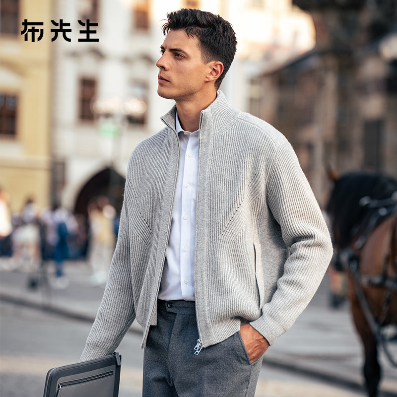 MrBu布先生商务立领羊毛加厚外套男2025秋冬新款防风保暖BT16958,男装,夹克,淘宝优惠券,粉丝福利购,淘宝优惠卷