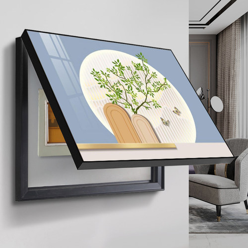 新款免打孔电表箱装饰画遮挡宾馆公寓商铺配电箱电闸盒空开关挂画