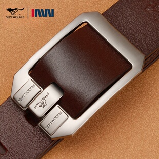 七匹狼皮带2026新款头层牛皮腰带真皮时尚商务男士裤带针扣高档潮